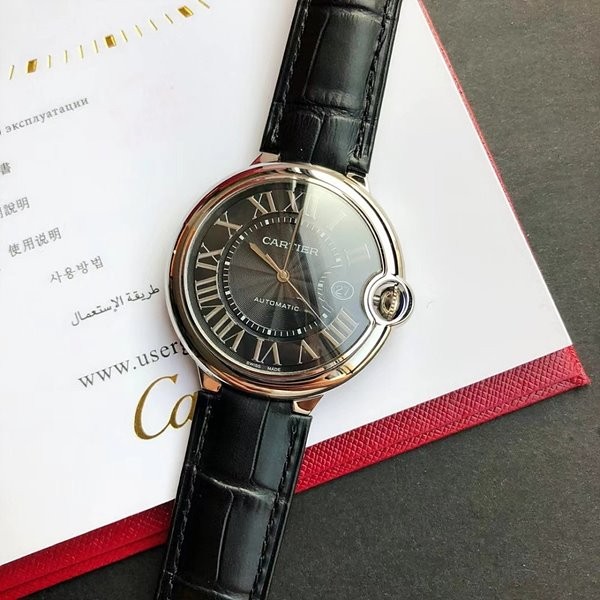 까르띠에 발롱블루 블랙다이얼 가죽밴드 42mm 상품 이미지 1