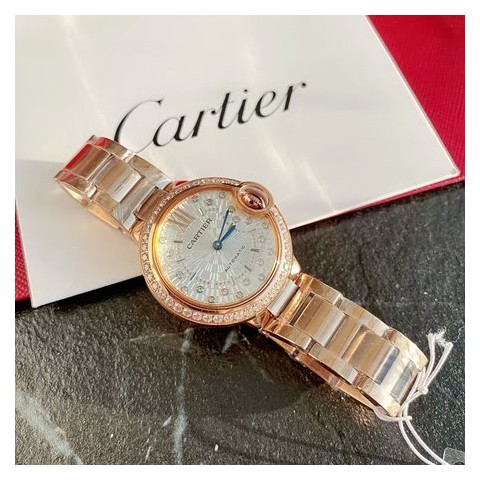 까르띠에 발롱블루 금통 다이아 36mm