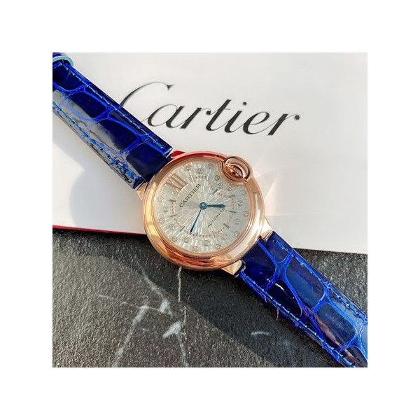 까르띠에 발롱블루 금통 다이아 가죽밴드 36mm 상품 이미지 1