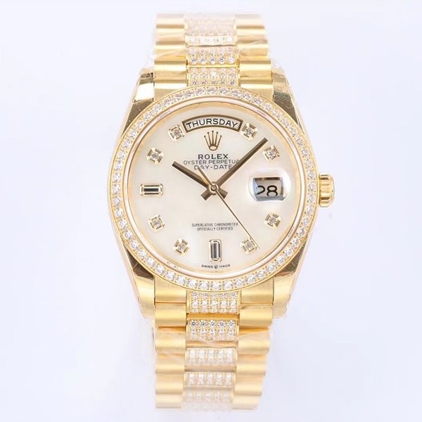 롤렉스 데이데이트 금통 자개판 다이아셋팅 바게뜨 36mm 상품 이미지 1