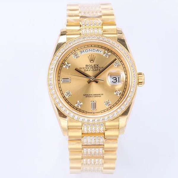 롤렉스 데이데이트 금통 샴페인골드 다이아셋팅 바게뜨 36mm 상품 이미지 1