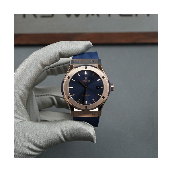 위블로 클래식퓨전 로즈골드 블루다이얼 가죽밴드 38mm 상품 이미지 1
